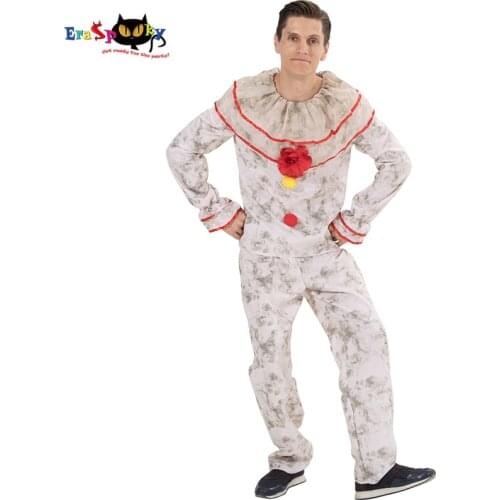 Eraspooky scary Halloween costumes for adult Men Costume for party American Horror Story Adult Twisty Clown coat and pants Mask