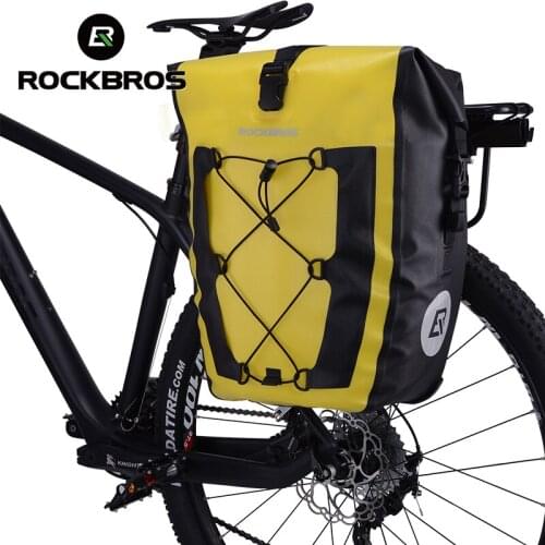 ROCKBROS 20L Waterproof Bike Bag Travel Cycling Bag Basket Bicycle Rear Rack Tail Seat Trunk Bags Pannier MTB Bike Accessories