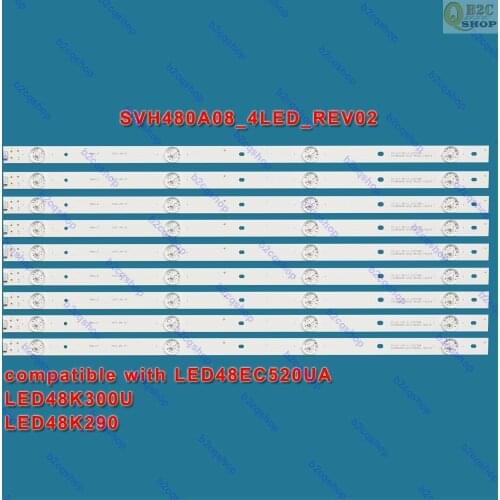 9pcs LED Lamp strip TV backlight bar SVH480A08_4LED_REV02_150416 for Hisense LED48EC520UA LED48K300U