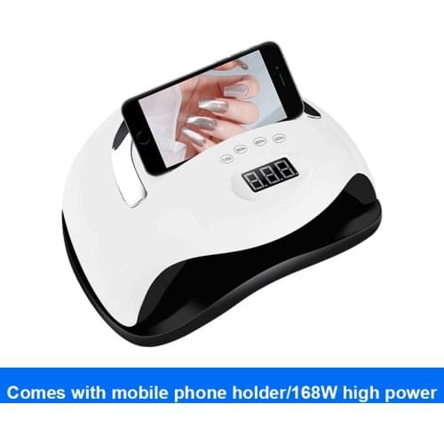 LED Nail Lamp for Manicure 168W Nail Dryer For Curing UV Gel Nail Polish Nail Lamp With Motion Sensing Machine Manicure Tool