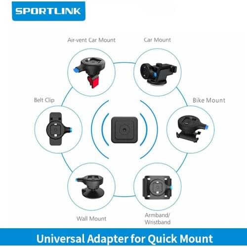 Universal Quick Mount Adapter Multi Purpose Phone Holder For Air-vent/Car/Bike/Belt Clip/Wall/Armband/Wristband Mount