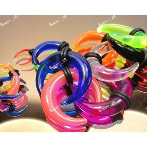 Whole 25Pcs Jewelry Lots Ox Horn Ear Expander Stretcher Plug Body Piercing LR460 Free Shipping