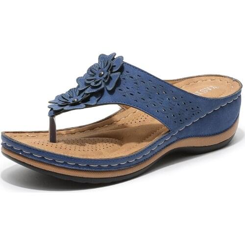 2019 new sandals womens cross-border car line non-slip light herringbone clips wedges sandals and slippers shoes