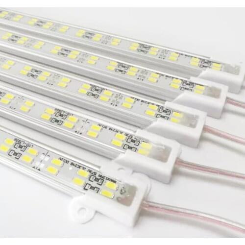 20PCS 50CM 100CM DC12V 24V Double row LED Bar light 5730 5630 144LEDs/m Waterproof IP68 LED Hard strip fish tank outdoor lamp