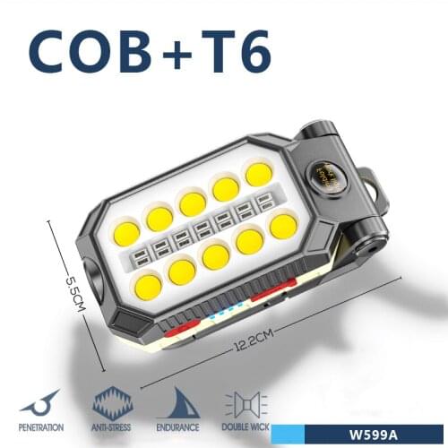 2021 New COB Working Lamp Potable Powerful LED Flashlight Multi- Function USB Rechargeable Camping Lantern With Magnet Design