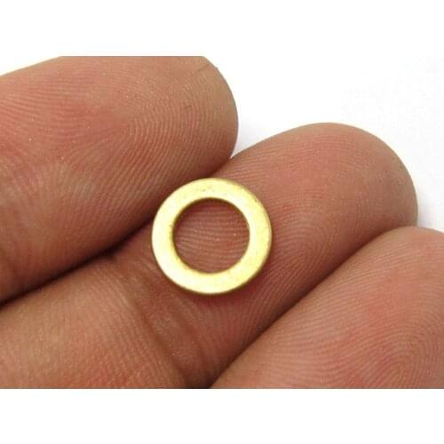 50pcs Brass round charm 10x2x1mm circle Raw brass findings R150
