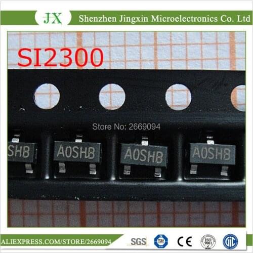 500pcs SI2300DS SI2300 SI2300DS-T1-GE3 SOT23-3 MOSFET 30V 3.6A N-CH MOSFET