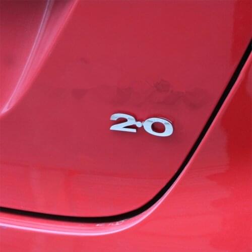 Carmilla Car Rear Displacement 2.0 Badge Sticker 2.0 Stickers For Ford Focus 2 3 4 For Mondeo Fiesta Ecosport Car Styling