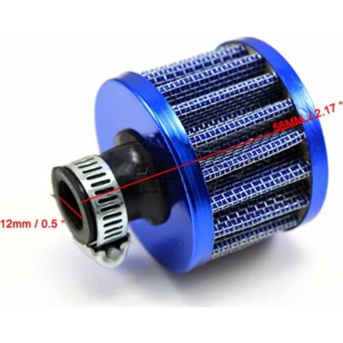 12mm Car Air Filters Accessories Car Air Compressor Cold Air Intake Filter Car Engine OIL / Air / Induction Kit Breather Filter