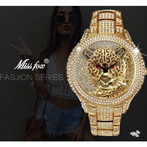 Hip Hop Jewelry Brand Women Watches Luxury Tiger Women Watch Quartz Contracted Choque Casual Genuine Silver Gold Wrist Watch