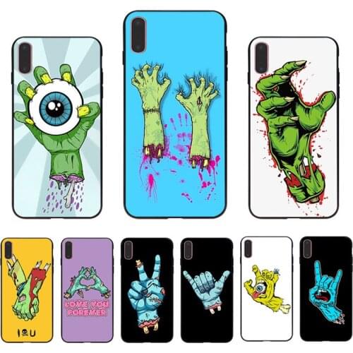 Broken Arm Of A Zombie Funny Mobile Phone Case Cover For Iphone XS Max XR X 6 6S 7 8 Plus Hard Shell 11 Pro 12 Mini SE 2020 5 10