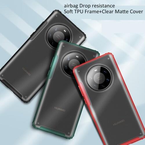 KEYSION Matte Phone Case for Huawei Mate 40 Pro + 5G 30 Pro Transparent Shockproof Back Cover for Huawei P40 Pro Plus P30 Lite