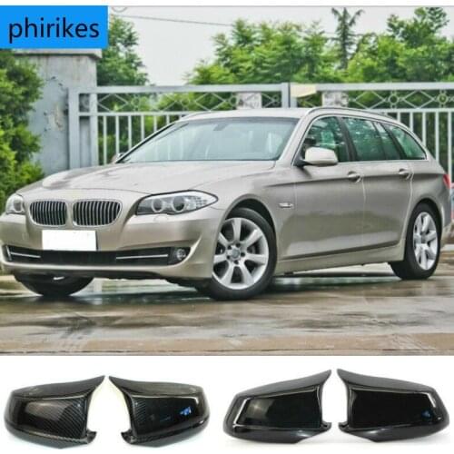 Black Mirror Covers Fit for Bmw 5 Series F10/F11/F18 Pre-Lci 11-13 Mirror Caps Replacement Side Mirror Caps Rear Door Wing Rear