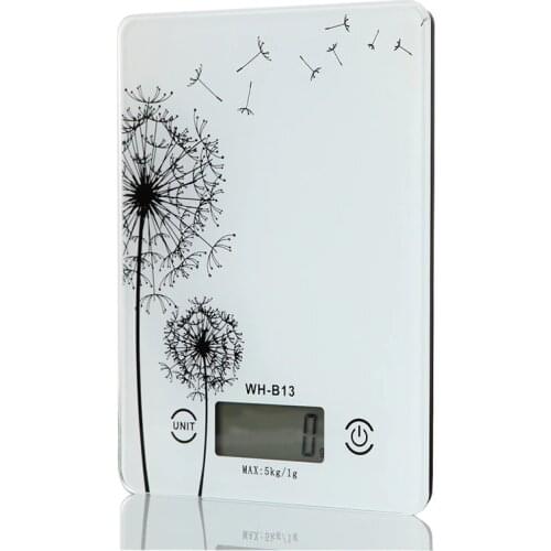 Waterproof Digital kitchen Food Scale Weight Grams and oz, 5kg/11lb Kitchen Scale for Cooking Baking,Tempered Glass Platform