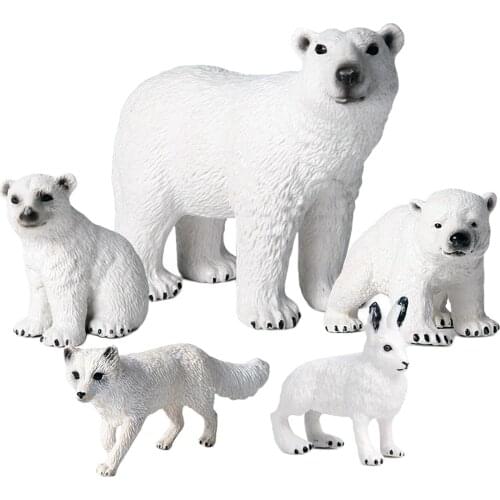 Polar Animals Figures Arctic Animal Collection Children Party Favors Gift