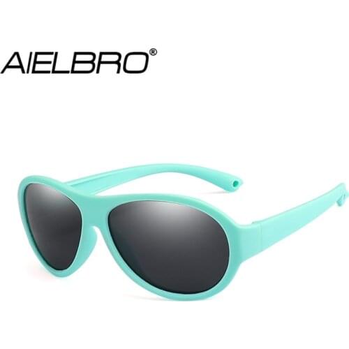 AIELBRO Children Sunglasses TR90 Boys Girls Polarized Cycling Goggle Silicone Safety Glasses Baby UV400 Cycling Eyewear