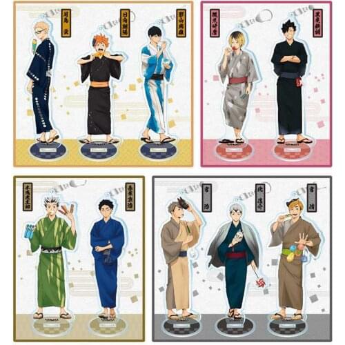 Haikyuu Hinata Shoyo Sugawara Koushi Tobio Kageyama Acrylic Pendant Figure Stand Keychain Keyring Collection Model Toy Gifts