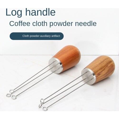 Cloth powder needle solid wood handle Needle Coffee Tamper Coffee Tamper Distributor Leveler Tool NeedleType Powder Distributor
