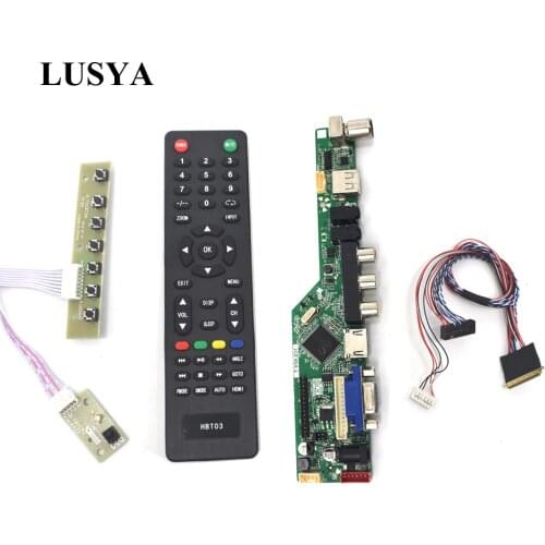 Lusya HDMI VGA AV USB AUDIO LCD Controller Board For 14 15.6inch B140XW01 B156XW02 LP156WH2 B156XW04 B156XTN02.1 1366x768 C1-006