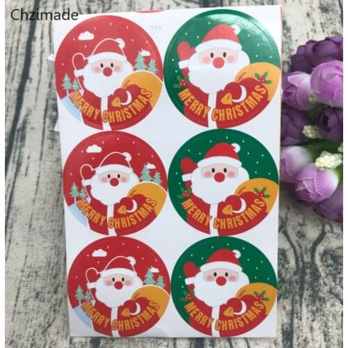 Lychee Life 60pcs Cute Dot Series Merry Christmas Stickers Stationery DIY Handmade Seal Sticker Party Decoration