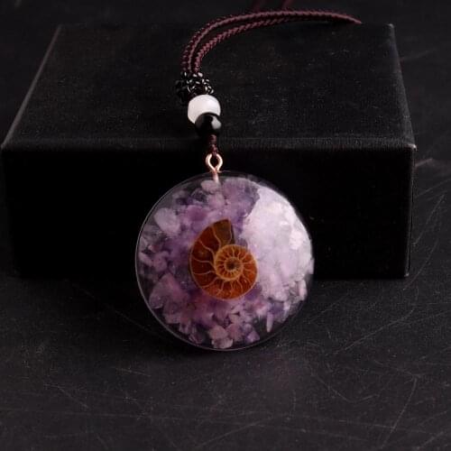 Orgone Energy Necklace Chakra Reiki Healing Necklace Sacred Geometry Yoga Meditation Jewelry Pendulum Natural Stone DropShipping