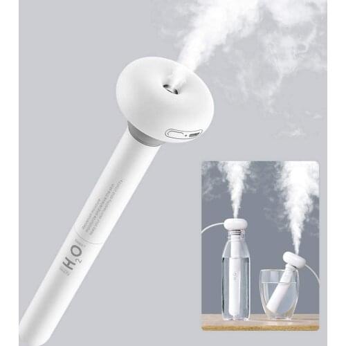 Mini Personal Humidifier for Car,Bedroom Portable Ultrasonic Cool Mist Humidifier for Plant with Adjustable Length,Whisper Quiet