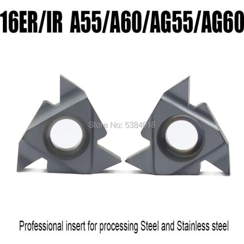 16ER/IR A55 G55 AG55 A60 G60 AG60 Thread turning tool carbid insert Lathe CNC tools specialize in stainless steel