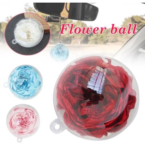 Hand-Made Eternal Flowers Ball of Stuffed Flowers Pendant for Keychain Christmas Anniversary Birthday Gift M8617