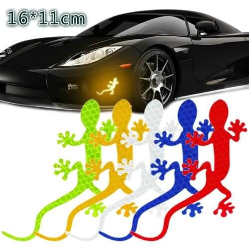 Car Reflective Strips Safety Warning Mark Auto Decor Gecko Reflective Strip Tape Bumper Car Sticker Car-styling