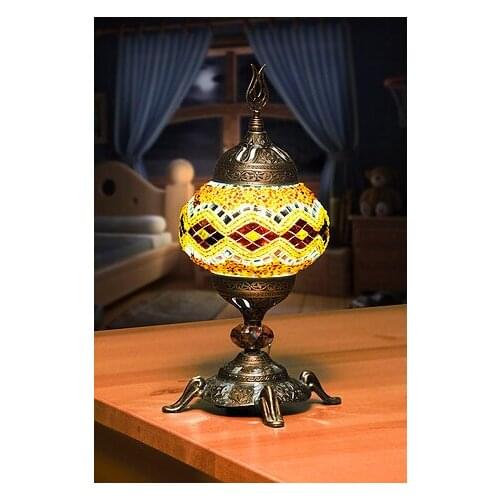 Star Gold Color Turkish Handmade mosaic table lamps