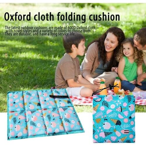 Outdoor Portable Folding Seat Cushion 600D Oxford Cloth ​Moisture-proof Sit Pads Mat For Outdoor Camping Park Picnic
