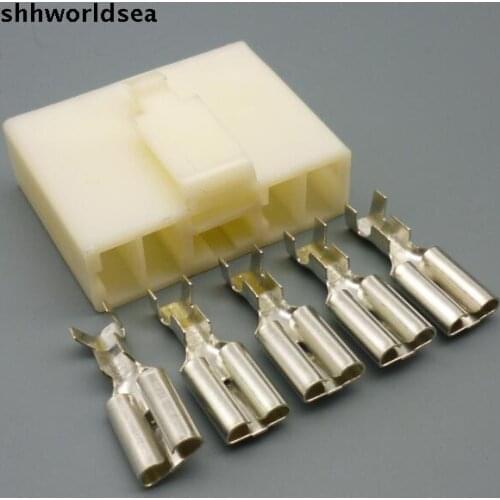 Worldgolden 5/30/100sets 5p 7.8A auto cable wire terminals connector