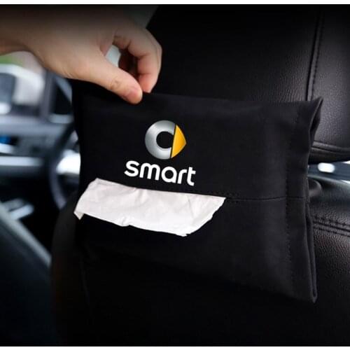 The car seat back is fixed for convenient and removable drawer Tissue Bag Organizer tissue box For Smart 451 453 Fortwo Forfour