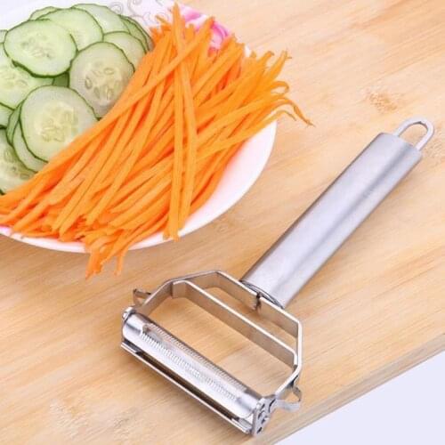 1pc Stainless Steel Vegetable And Fruit Salad Grater Shredded Peeler Double-Planed Side Dishes Shredded Kitchen Gadgets