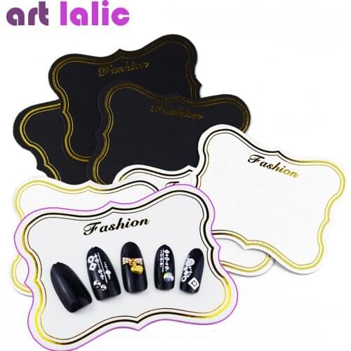 10Pcs/Set Nail Art Display Board Nail Tips Work Showing Card Japanese Style Nails Plate Hard Card Nail Tools