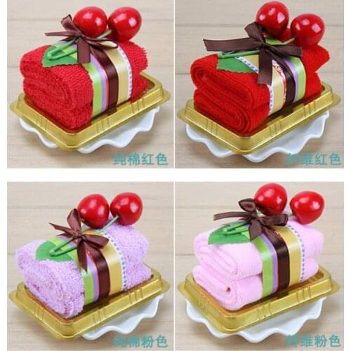 10 pieces New Hot Sale 100% Cotton Cake Towel Swiss Roll Shape Wedding Lover Gifts Novelty Items Gift