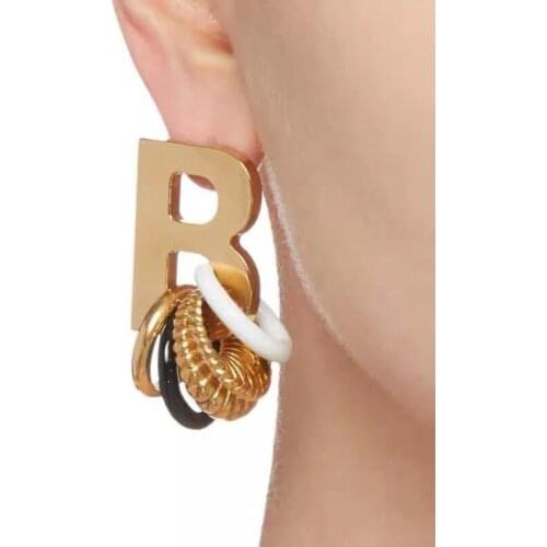 2020 1Pair French Retir Fashion New Design Gold Sliver Color Letter B Pendant Detachable Earrings For Womn Jewelry Party