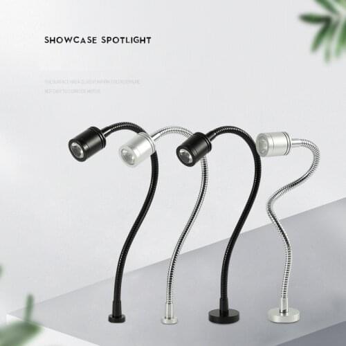 85-265Vac input flexible tube Cree led cabinet spot lamp ,showcase jewlery watch desk rotatable display highlight accent lamp