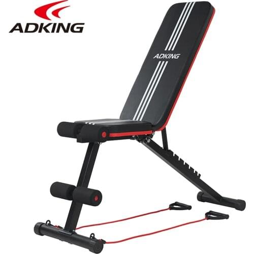ADkING 2020 NEW Weight bench Max load 200kg Heighten and lengthen Gym Bench Supine Board Foldable abdominal Machine bodybuilding
