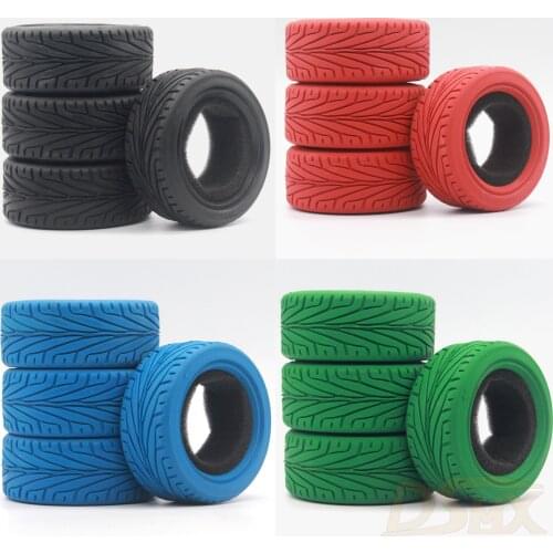 4pc 1:10 Scale RC model Car parts On Road 26mm High Grip Rubber Tires Fit HSP HPI HIMOTO REDCAT Racing for HSP 94123/94122/9