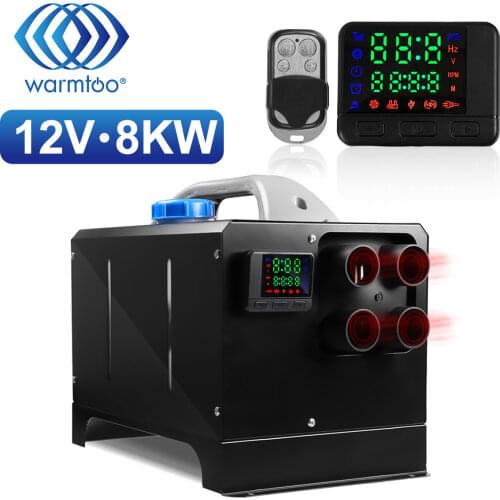 Warmtoo 12V 8KW Car Heater All in One Heating Diesel Air Heater LCD Monitor Parking Warmer Quick Heat For Truck Bus Motorhome