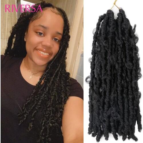 Butterfly Locs Crochet Hair 18/24" Butterfly Locs Crochet Braids Soft Natural Pre Looped Long Distressed Faux Locs Crochet Hair