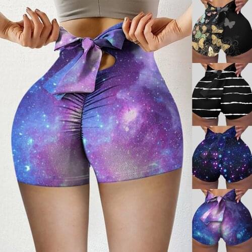 Tie Dye Sexy Tights Woman Leggings Biker short Butterfly Print Sport Workout Clubwear Pants Push Up Booty trousers For Female