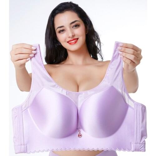 Plus Size C D E Cup Bra Sexy Push Up Brassiere Fashion Soft Lace Bra 3/4 Large Thin Female Lingerie Deep V Sexy Bras For Women