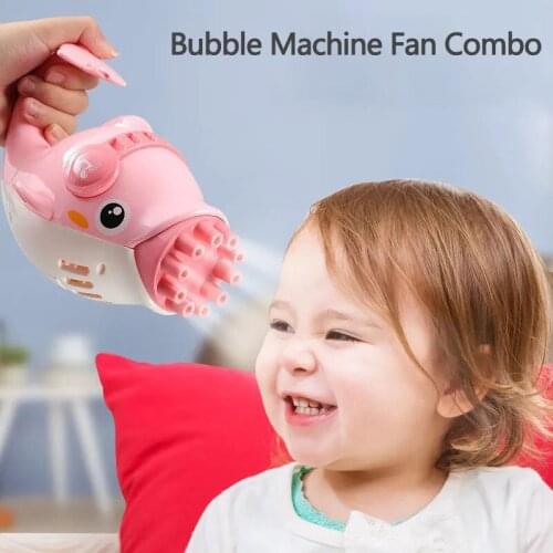 Kids Automatic Gatling Bubble Gun Dolphin Toys Summer Soap Water Bubble Machine 2-in-1 Electric Bubble Machine Kids Bath Toys