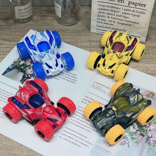 Kid Fun Double-Side Toy Car Inertia Safety Crashworthiness Vehicle Resistant Falling 360 Tumbling Spinning Shatter-Proof Toy Car