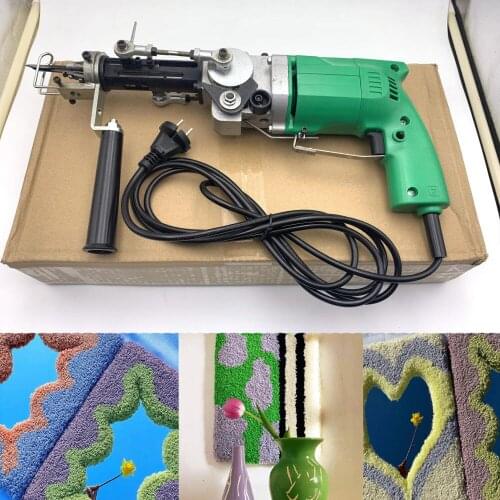 ZK30 Electric Rug Tufting Machine Wall Tapestries Hand Tufting Gun with Cut and Loop 2400rpm 220v Cut Stack and Loop