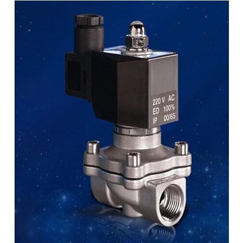 3/4" Stainless Steel Electric solenoid valve Normally Closed IP65 Square coil water solenoid valve