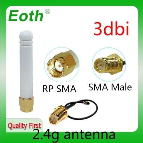 2.4Ghz antenna Wifi 3dbi RP-SMA Connector 2.4ghz antenne 2.4G wifi antena router + IPX to SMA Male pigtail Extension Cable