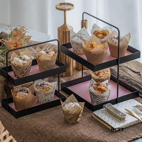 Faux fake simulation food props hotel bar cafe house store shop decoration festive party supplies paper tulip Cup cake model